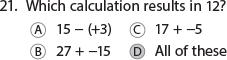 Which calculation results in 12?