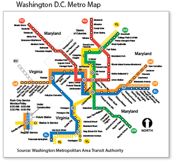 Washington D.C. Metro Map