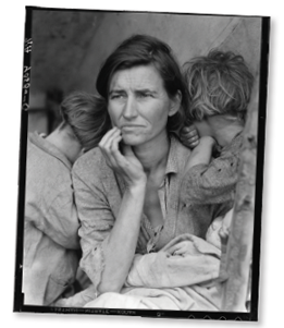 "Migrant Mother" by Dorothea Lange