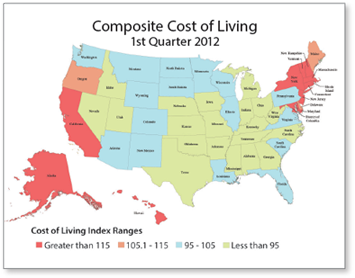 Composite Cost of Living Map