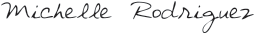 Michelle Rodriguez's signature