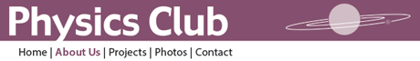 Physics Club Web Page Header